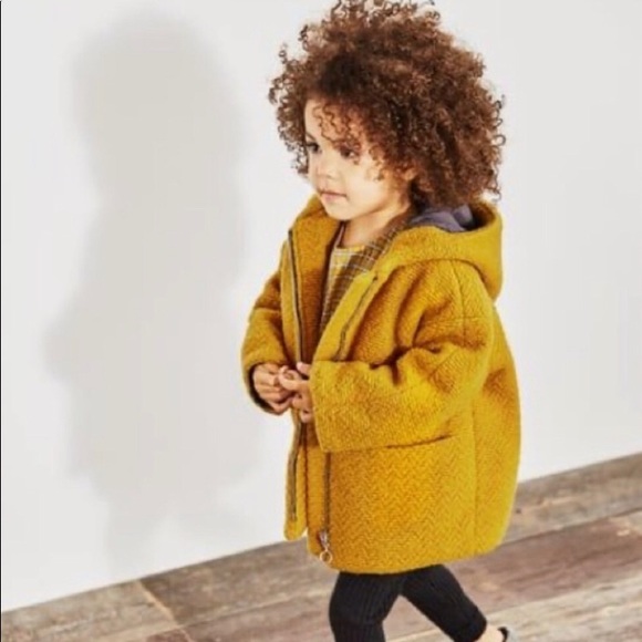 Zara Other - Zara mustard hooded coat EUC 2/3T